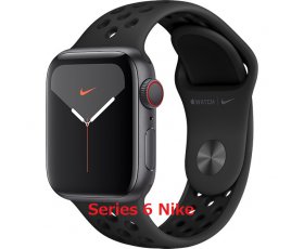 Apple Watch Series 6 44mm GPS+Cel ( Có sài sim ) / Gray Aluminum Case / Sport Band Black Nike / New 100% Chưa khui hộp BH Apple 1 Năm / MS:W026397