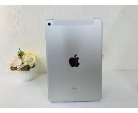 iPad Mini 4   7.9inh  64G Wifi + Cell Sài 4G  / Màu Silver  ( Trắng ) / Qsd đẹp tầm 94-95% / Pin 88% / MsFbw : 6477