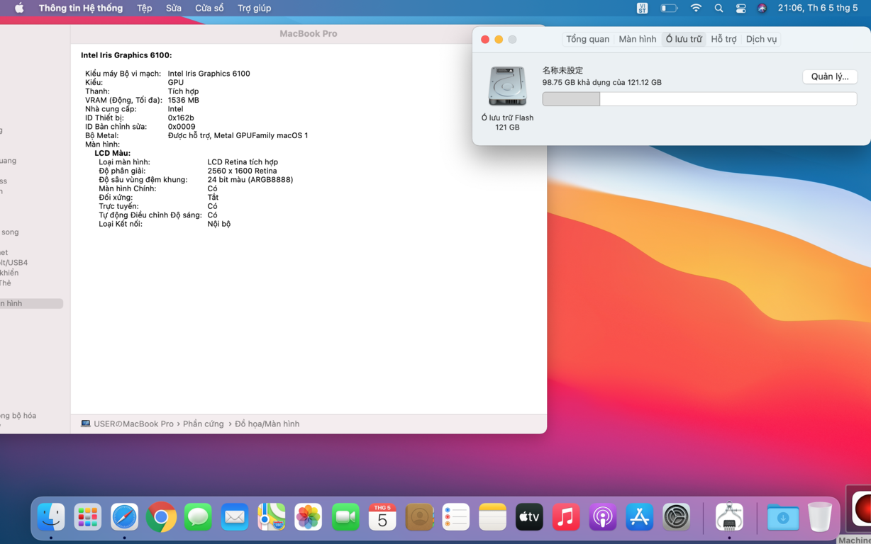 Macbook Pro Retina 13" 2015 ( SX 2016 ) Core i5 5257U 2.7Ghz / Ram 8G / SSD 128G / Tiếng Việt / MS:T401N