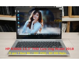 HP 830G5 2018 13.3" Màn Hình Cảm Ứng / Core i5 7300U 2.60Ghz-2.70Ghz 4CPU / Ram 8G / SSD 256Gb / Win 10Pro / Tiếng Việt / MS:JE830G5