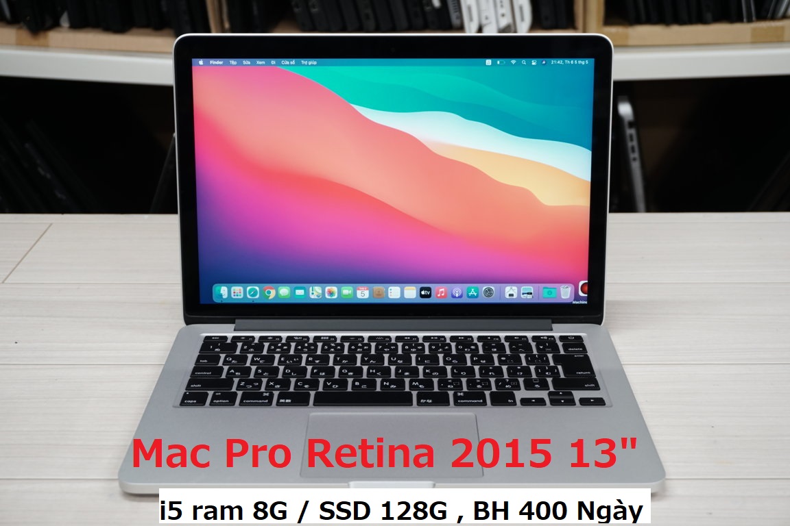 Macbook Pro Retina 13" 2015 ( SX 2016 ) Core i5 5257U 2.7Ghz / Ram 8G / SSD 128G / Tiếng Việt / MS:T401N