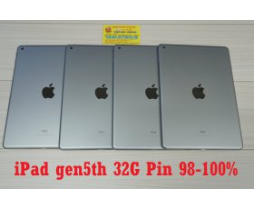 iPad Gen5 2017 9.7inh / 32G / QSD đẹp đến 99% / Máy Trần KPK / Wifi Only / Màu Gray ( Đen Xám ) / Pin 98-100% / MS: JE0806