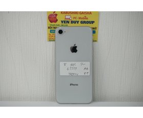 iPhone 8 4.7nh / 64Gb/ Quốc Tế ( AUo ) / QSD còn đẹp tầm 96-97% / Pin 85% Màu Silver ( Trắng ) Máy Trần + KPK / MS: 63739